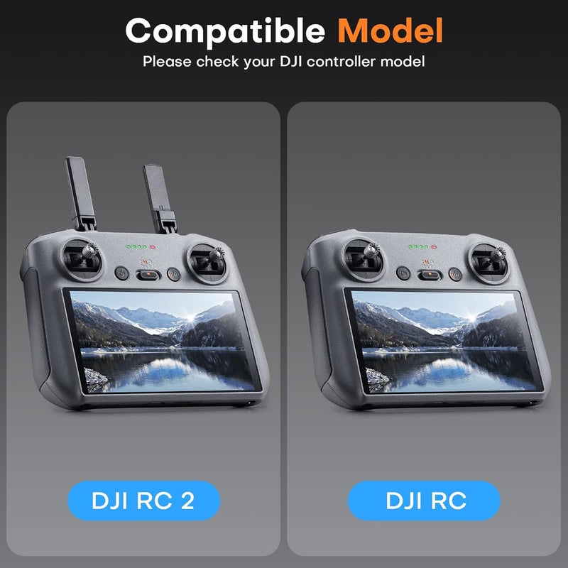 Omoton حماية شاشة لجهاز التحكم DJI RC/RC 2، واقي شاشة زجاجي مقسى مع تركيب سهل لملحقات جهاز التحكم DJI RC/RC 2، وضوح عالي/لمس حساس، 3 عبوات - Image 2